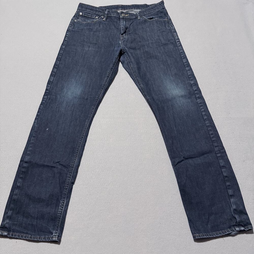 Levi's 504 Jeans Men's Blue Denim Mid Rise Straight Leg Dark Wash Classic 32X32